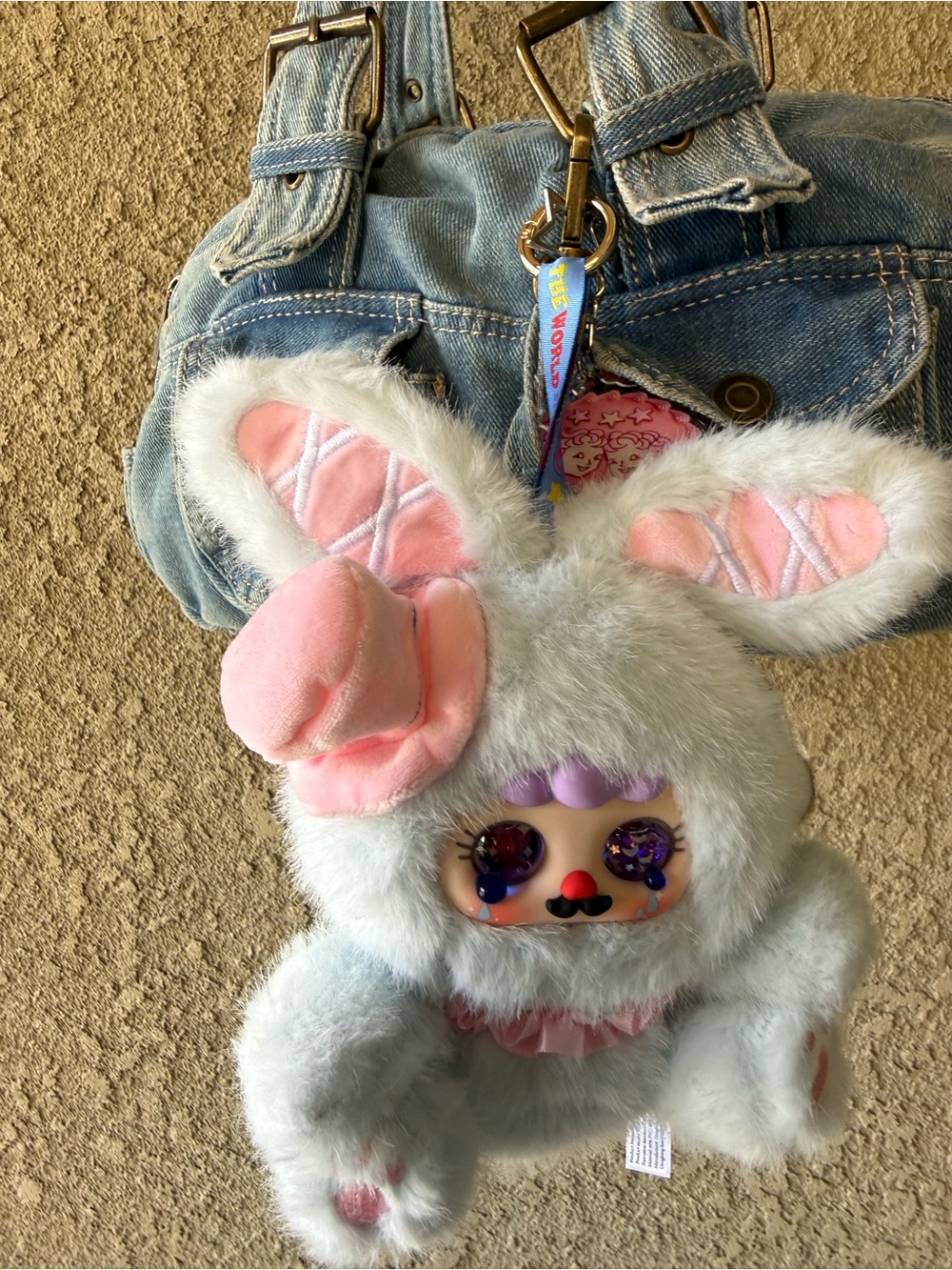 MIGO‎ TIME RABBIT Plush Bunny Charm Bag Keychain